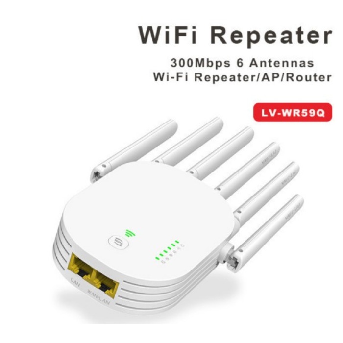 PiX-LiNK LV-WR59Q 300Mbps 6 Antenli Sinyal Güçlendirici Acces Point Repeater Router