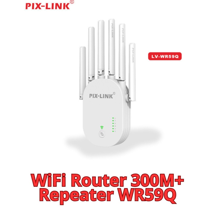 PiX-LiNK LV-WR59Q 300Mbps 6 Antenli Sinyal Güçlendirici Acces Point Repeater Router