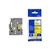 Brother TZE-S651 24 mm Sarı Üzeri Siyah Güçlü Yapışkanlı Laminasyonlu Etiket