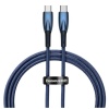 Baseus Glimmer Series CADH000703 1mt 100w Mavi PD Type-C To Type-C  Şarj Kablosu