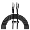 Baseus Glimmer Series Siyah CADH000801 2Mt 100W  PD Type-C To Type-C Şarj Kablosu Örgülü