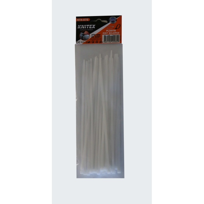 Knitex Ktx-072 3,6 X 200mm 25li Plastik Beyaz Kepepçe