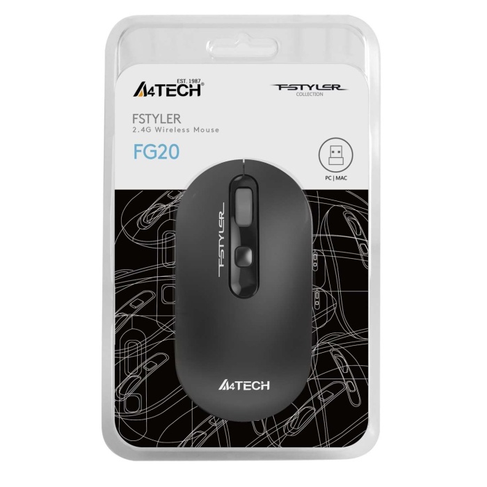 A4 Tech Fg20 Gri Nano Kablosuz Optik 2000 Dpi Mouse