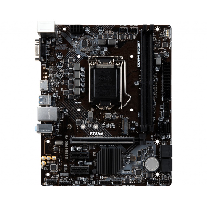 Msi B365M Pro-Vh Soket 1151 Ddr4 2666 Vga Hdmı M.2 Usb3.1 Matx Wın7 Wın10 Anakart 8-9.Nesil