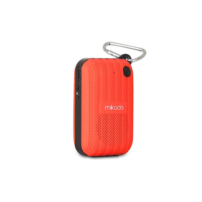Mikado MD-22BT Kırmızı Kart+FM Destekli Bluetooth Speaker