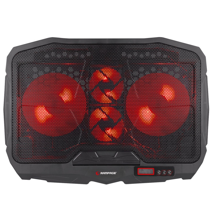 Addison Rampage AD-RC4 Siyah 2-125 mm+2-70mm Işıklı Fan 15-17 Notebook Soğutucu Stand