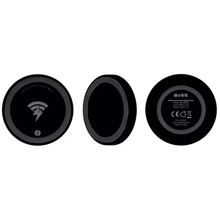 S-Link Swapp SW-CW20 5V1A Siyah Kablosuz Şarj Cihazı