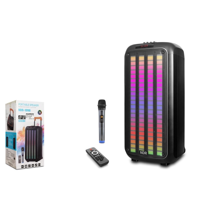 NDR1098 8 Uzaktan Kumandalı Mikrofonlu FM Bluetooth Müzik Çalar6000W Usb-TfCard