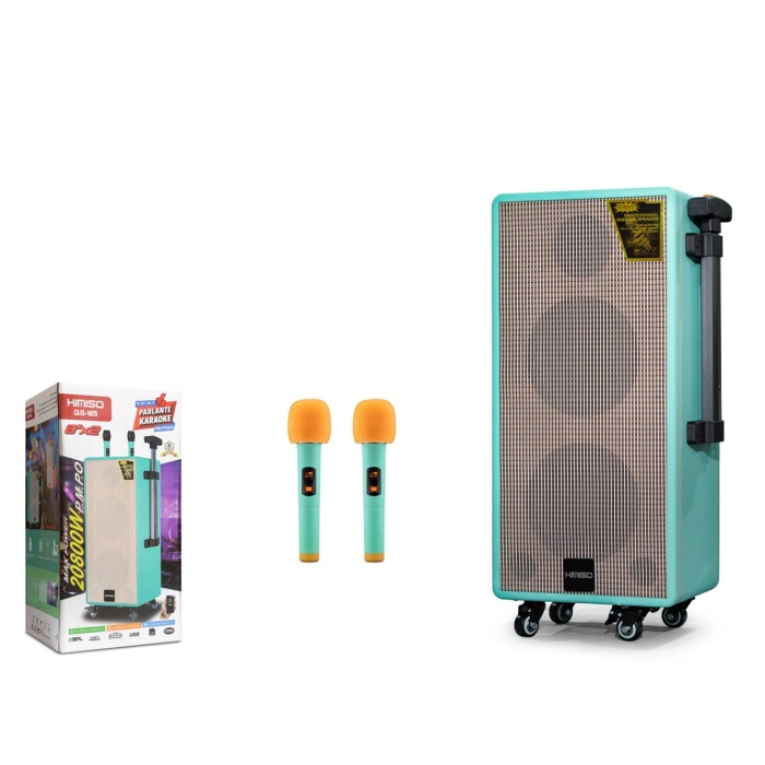 Kimiso QSW5 Bluetooth Speaker 2x8 370-290-710MM Usb - Fm - Tf - Aux - Tws - Bluetooth