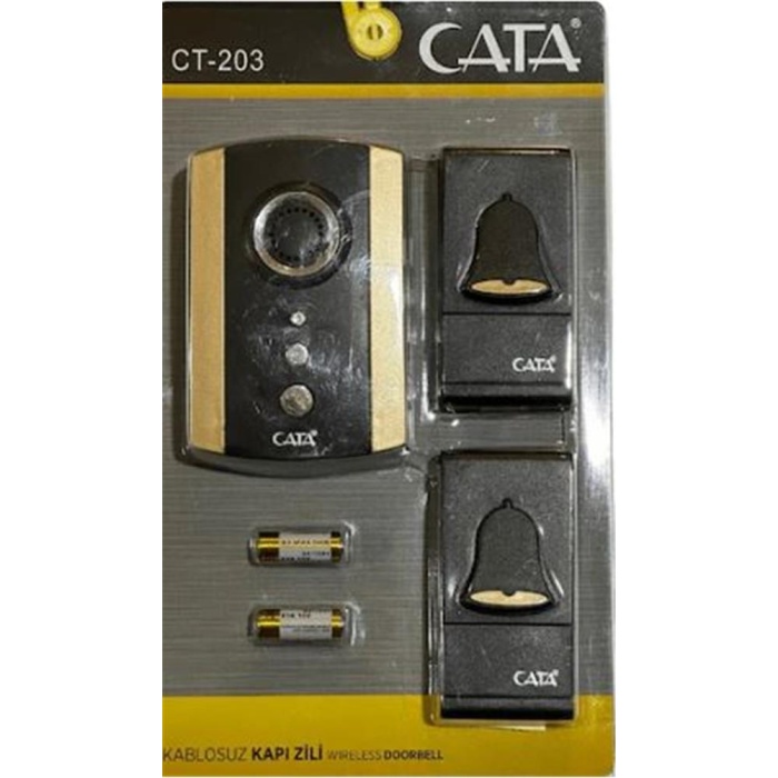 Cata Ct-203 Kablosuz Kapı Zili Kahverengi Desenli