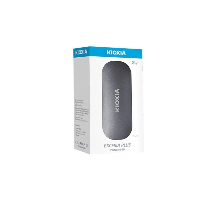 Kioxia 2TB Exceria Plus LXD10S002TG8 Mini Taşınabilir USB 3.2 Gen 2 Type-C Harici Taşınabilir SSD
