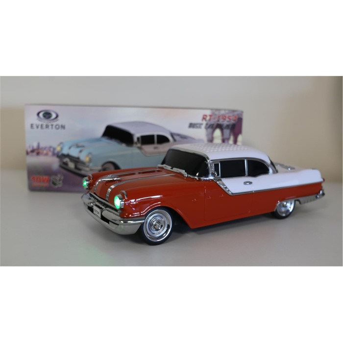 EVERTON RT-1950 Turuncu Arabalı  Bluetooth Fm-Usb-Tf-Aux Şarjlı Nostaljik Radyo
