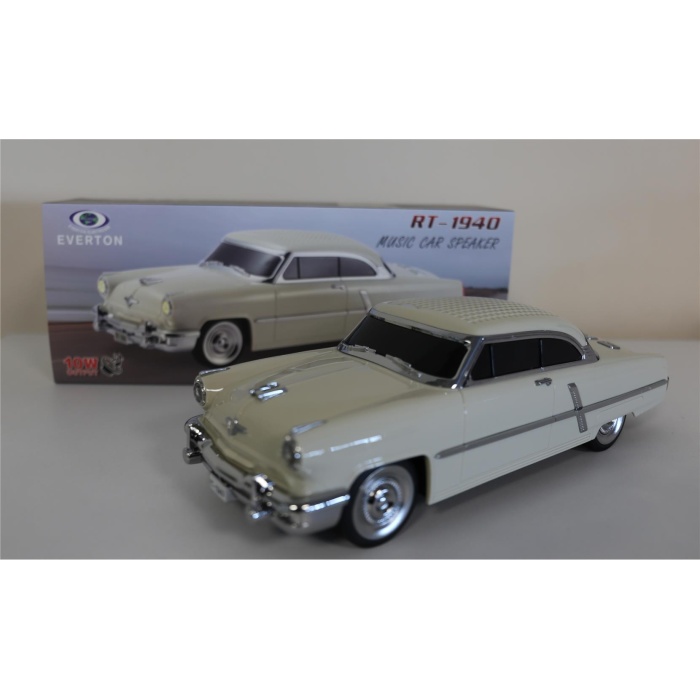 EVERTON RT-1940 Bej Arabalı  Bluetooth Fm-Usb-Tf-Aux Şarjlı Nostaljik Radyo