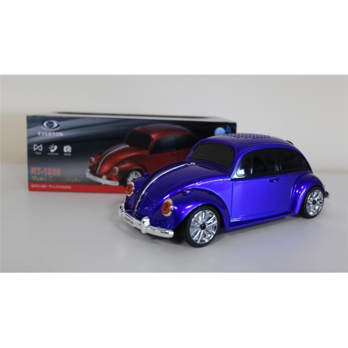 EVERTON RT-1939 Lacivert  Arabalı  Bluetooth Fm-Usb-Tf-Aux Şarjlı Nostaljik Radyo