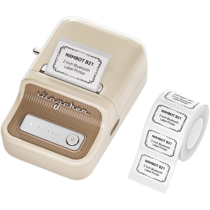 NIIMBOT B21S Cream Termal Taşınabilir Bluetooth Etiket Yazıcısı