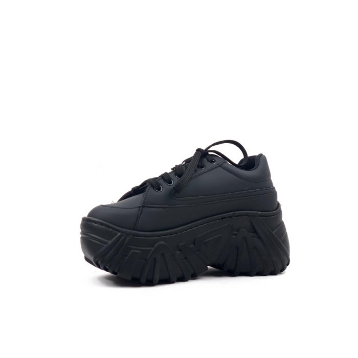 Basskan Yeni Şann Siyah Yüksek Taban Sneaker Spor Ayakkabı Sp151