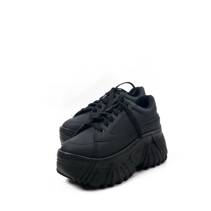 Basskan Yeni Şann Siyah Yüksek Taban Sneaker Spor Ayakkabı Sp151