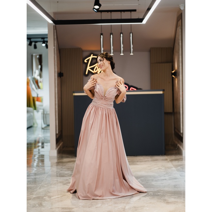 BELİ TAŞLI A KESİM ABİYE ELBİSE