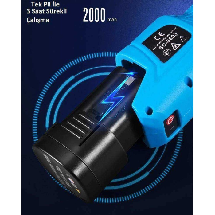 Suca SC 8603 Akülü Budama Makası Ve Uzatma Aparatı 3 Akülü