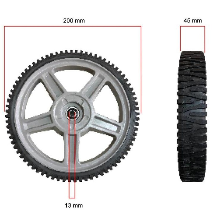 Çim Biçme Makinesi Tekeri Metal Bilyalı 20 cm