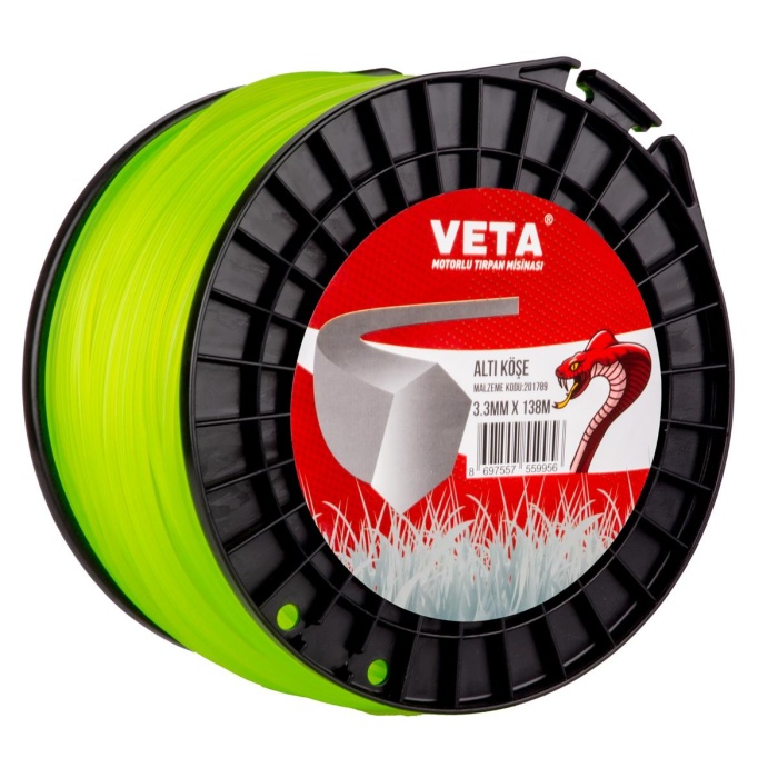 Veta Profesyonel Tırpan Misinası 3.3 mm Altıköşe 138 mt