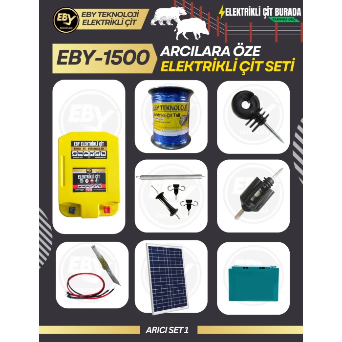 EBY Elektrikli Çit Ayı Kovucu Arıcı Set 1