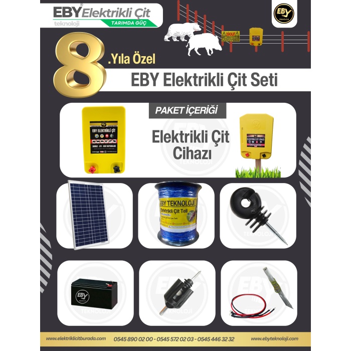 EBY Elektrikli Çit Domuz Kovucu 10 Dönüm 8.Yıl Kampanya