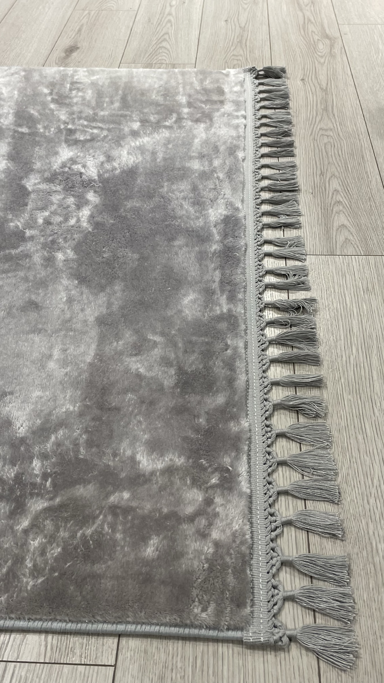 Gri Puffy Yıkanabilir Halı