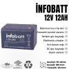 İNFOBATT 12V 12AH KURU TİP AKÜ