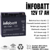 İNFOBATT 12V 17AH KURU TİP AKÜ
