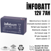 İNFOBATT 12V 7AH KURU TİP AKÜ