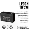 LEOCH 12V 7AH KURU TİP AKÜ
