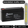 ORBUS 6V 1,3AH KURU TİP AKÜ (DEPOZİTOLUDUR)