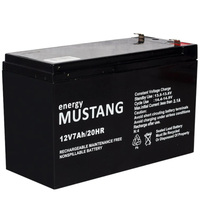 MUSTANG 12V 7AH KURU TİP AKÜ