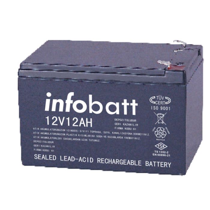 İNFOBATT 12V 12AH KURU TİP AKÜ
