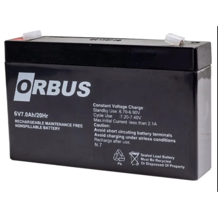 ORBUS 6V 7AH KURU TİP AKÜ