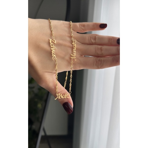 Çelik üç isimli kolye