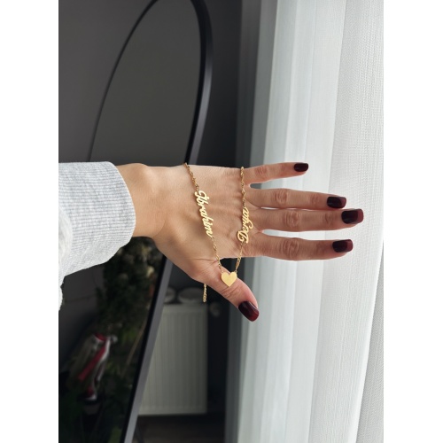 Çelik iki isim kalp kolye