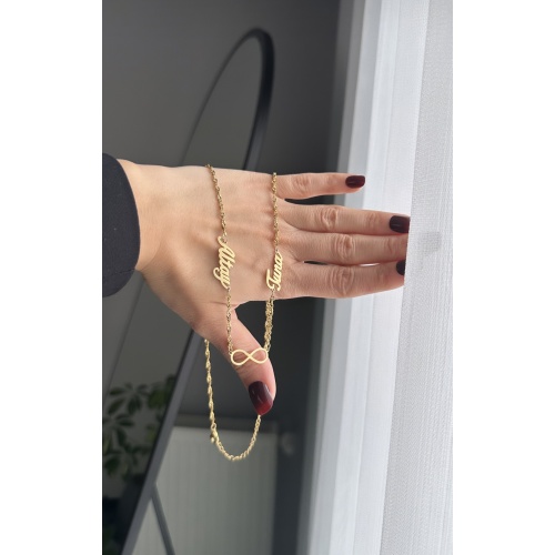 Çelik iki isim sonsuzluk kolye