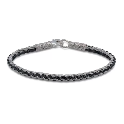 Gümüş İkili Örgü Kazaziye Bileklik