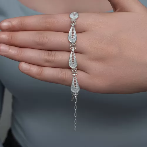 Gümüş İnce Sanat Telkari Kadın Bileklik