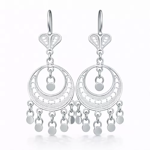 Gümüş Ay Dansı Telkari Kadın Küpe