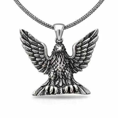 Gümüş Kartal Erkek Kolye