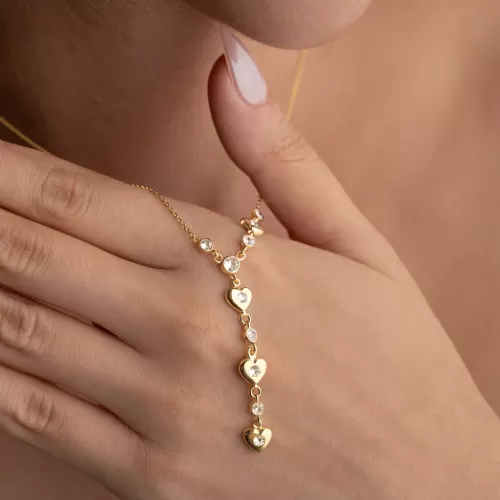 Gümüş Kalbe Giden Yol Zarif Kadın Kolye