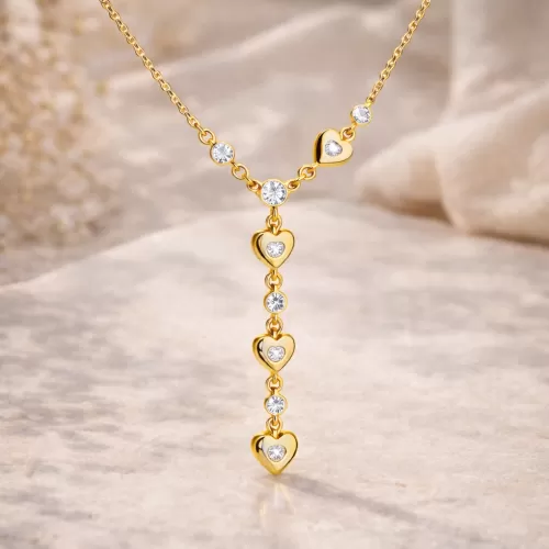 Gümüş Kalbe Giden Yol Zarif Kadın Kolye