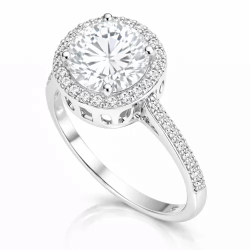 Gümüş Yuvarlak Montür Tek Taş Set