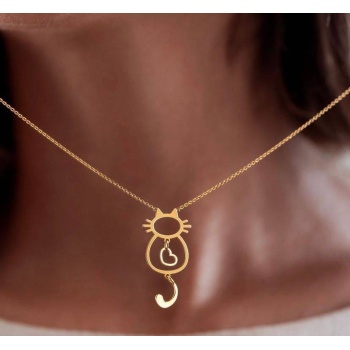 Kedi figürlü kolye