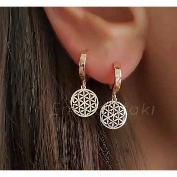 Yaşam çiçeği küpe