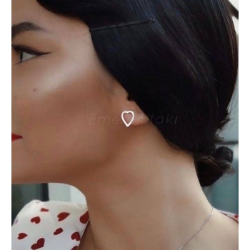 İçi boş kalp küpe