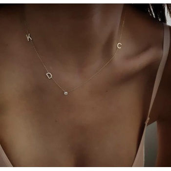 Üç harf  taş kolye